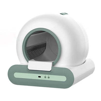 Automatic Enclosed Cat Litter Box with One-Button Cleaning