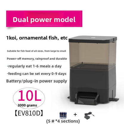 Automatic Fish Feeder with Timer for Outdoor Ponds
