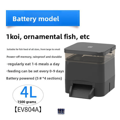 Automatic Fish Feeder with Timer for Outdoor Ponds