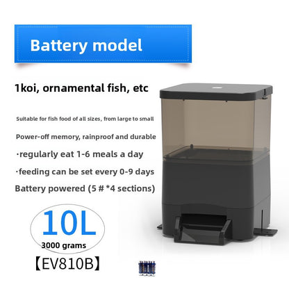 Automatic Fish Feeder with Timer for Outdoor Ponds