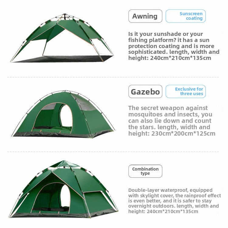 Automatic Folding Camping Tent for 3-4 People