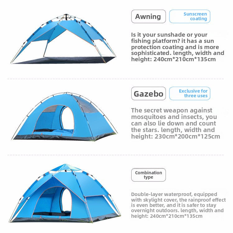 Automatic Folding Camping Tent for 3-4 People