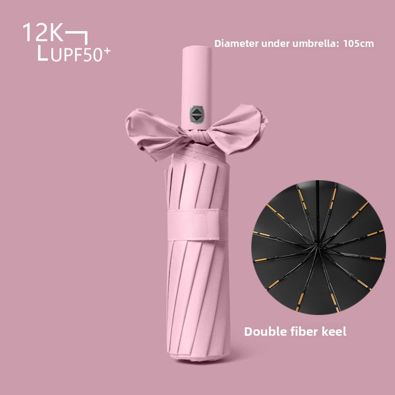 Automatic Folding Umbrella for Sun and Rain Protection