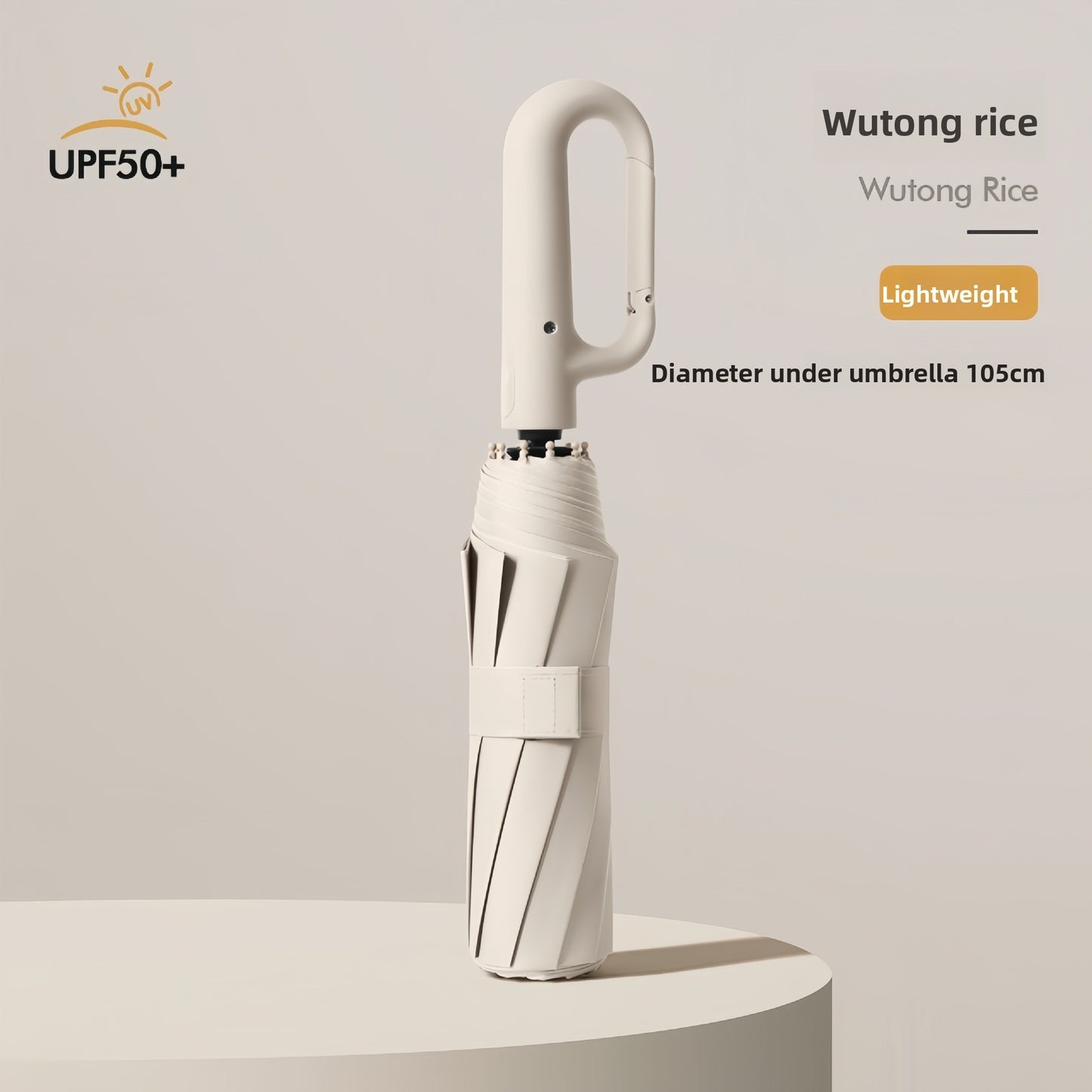 Automatic Folding Umbrella with Black Vinyl UV Protection