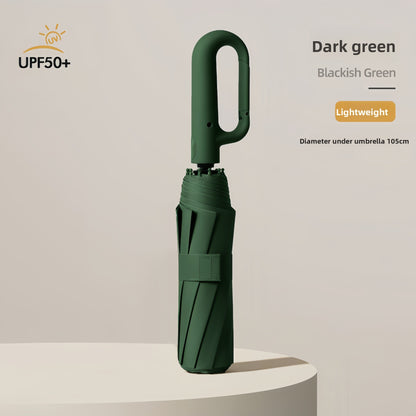 Automatic Folding Umbrella with Black Vinyl UV Protection