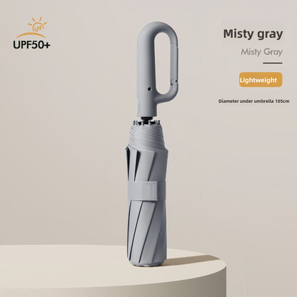 Automatic Folding Umbrella with Black Vinyl UV Protection
