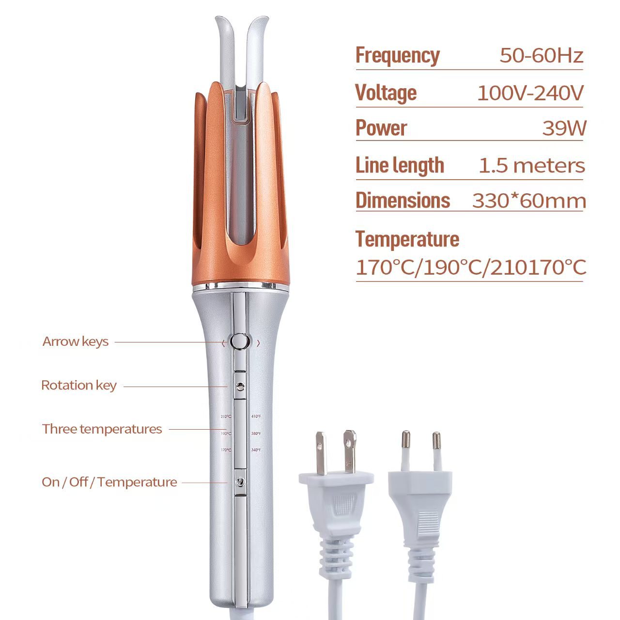 Automatic Hair Curler with Negative Ion Technology