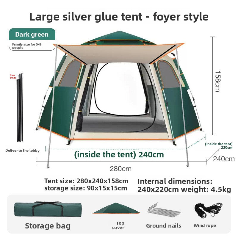 Automatic Hexagonal Camping Tent