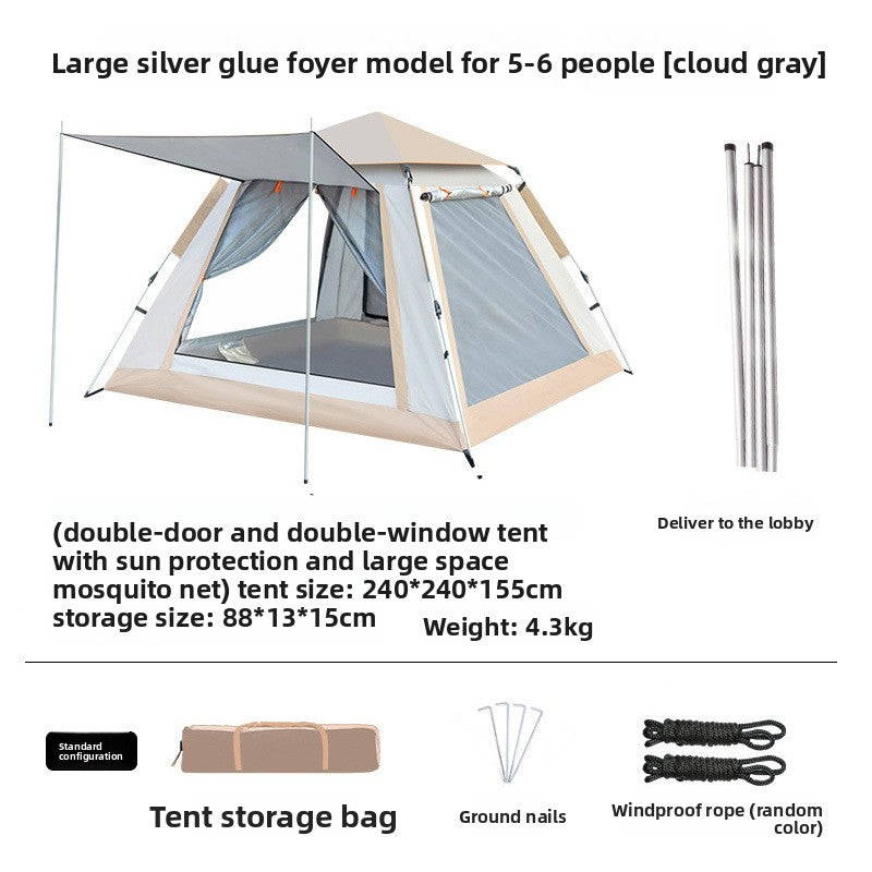 Automatic Hexagonal Camping Tent