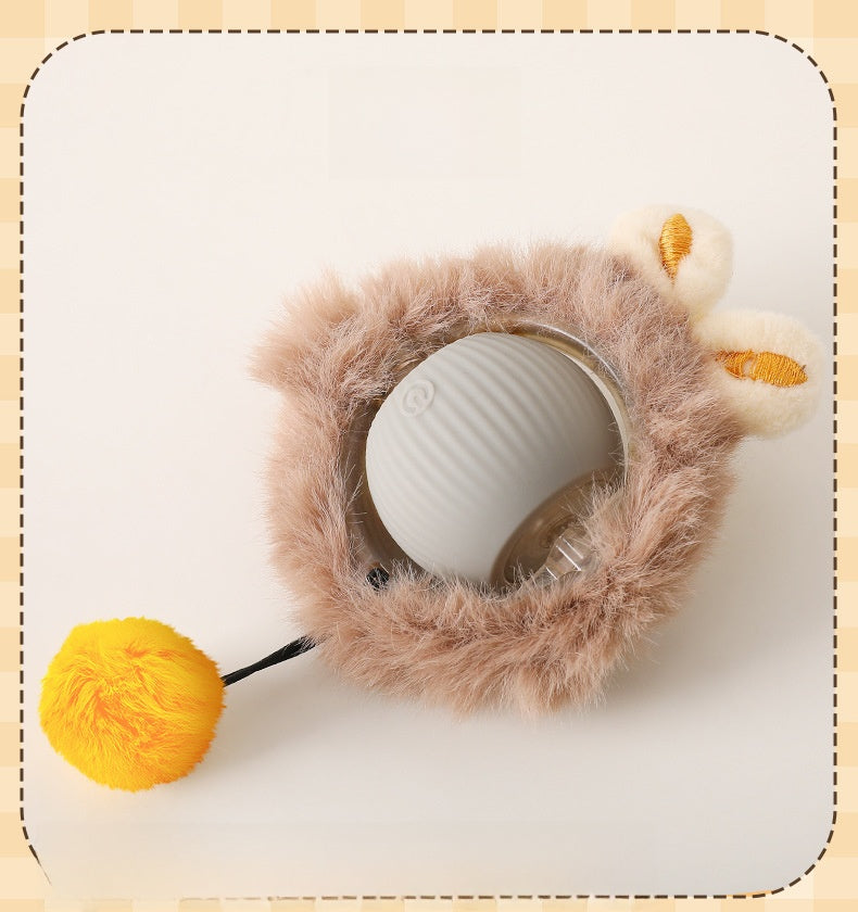 Automatic Interactive Cat Toy Ball with Feather