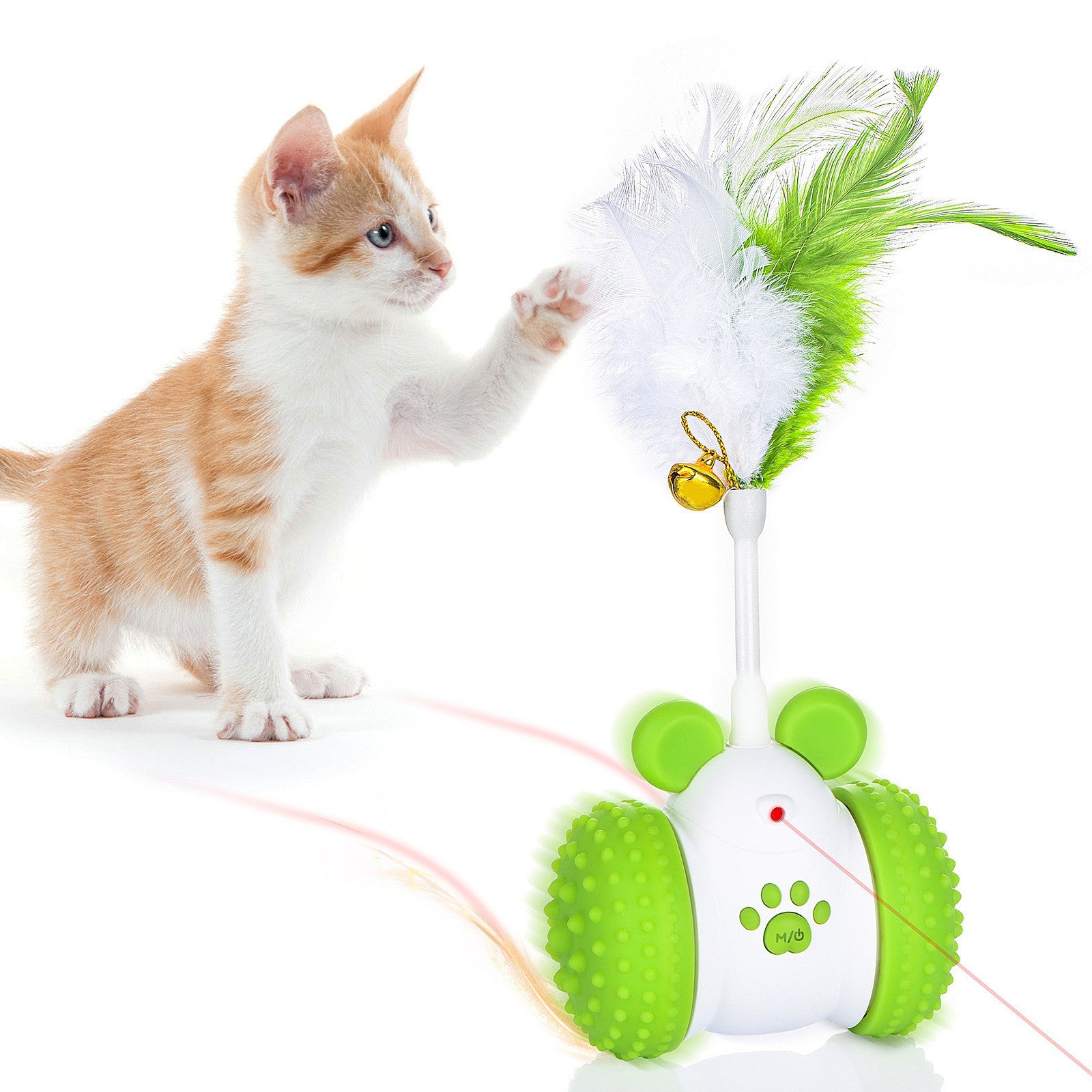 Automatic Laser Cat Toy with Feather