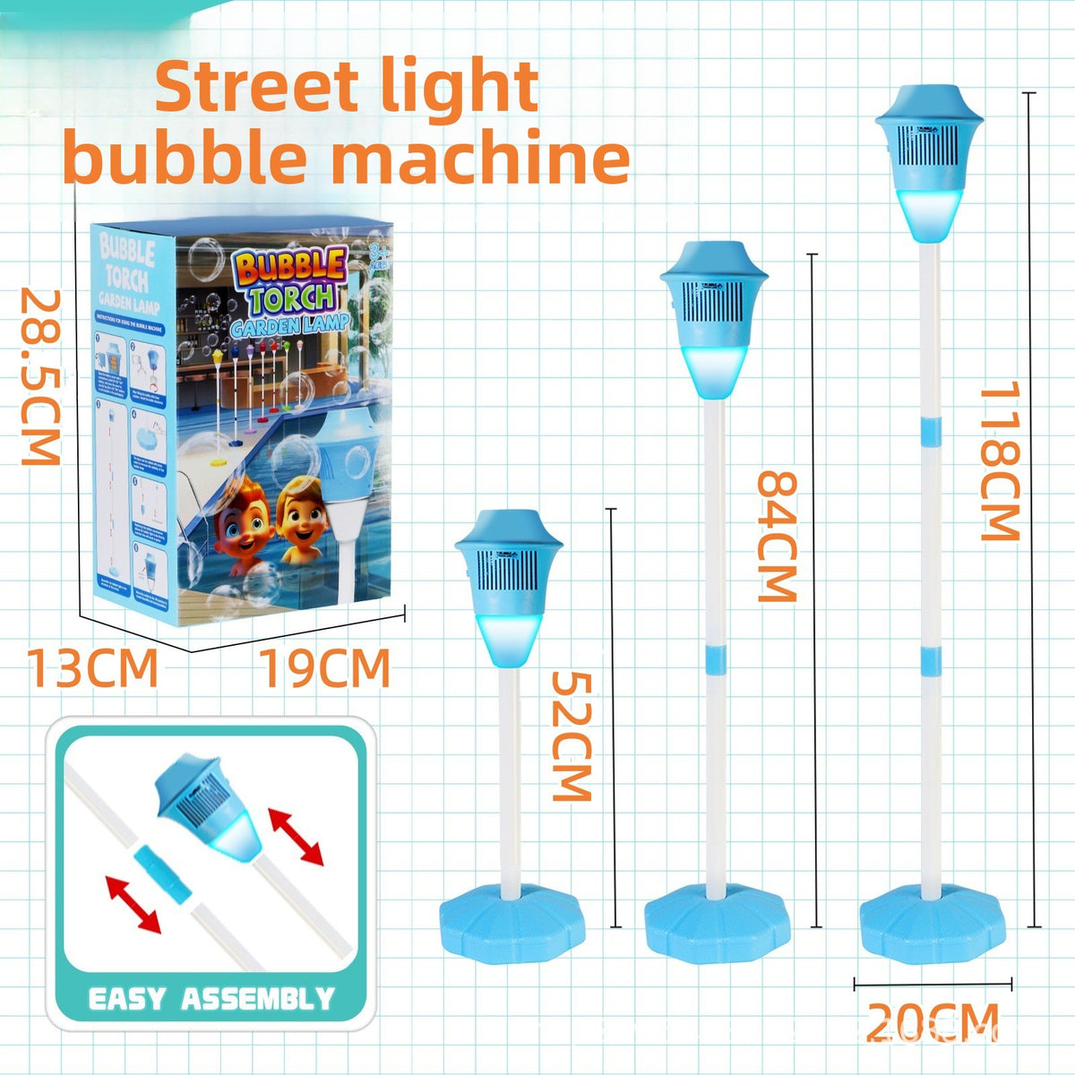 Automatic LED Bubble Blowing Machine for Outdoor Garden