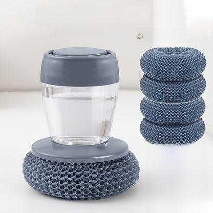 Automatic Liquid Dishwashing Brush with Replaceable Head