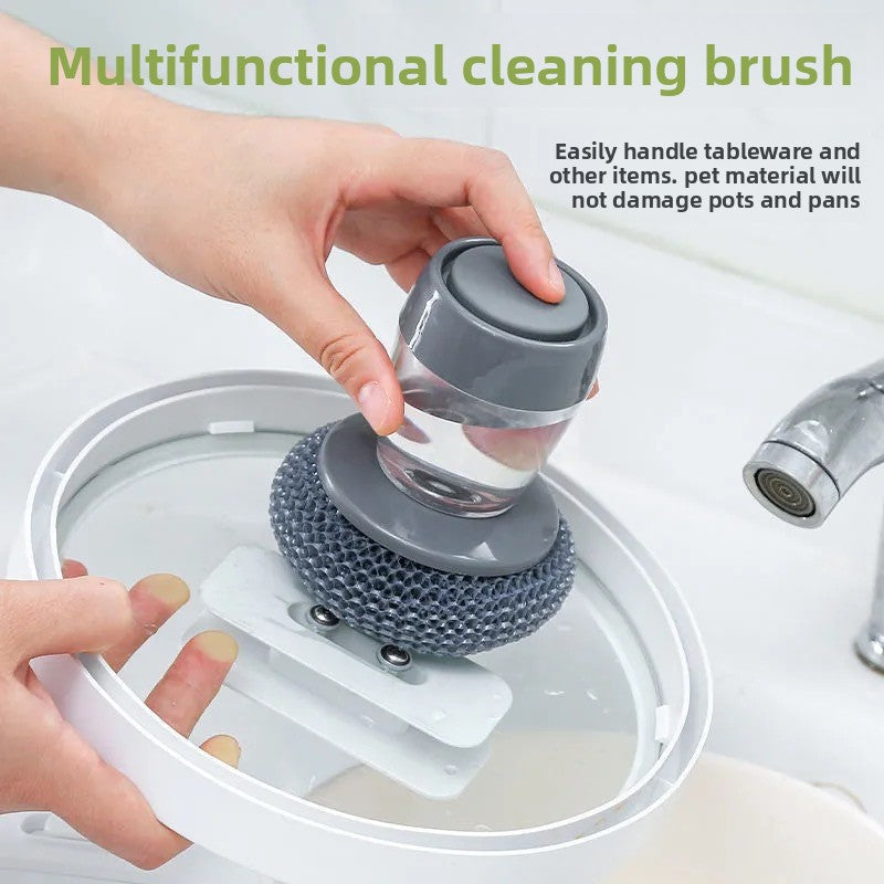 Automatic Liquid Dishwashing Brush with Replaceable Head