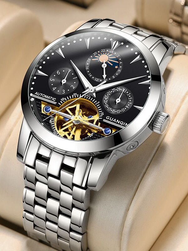Automatic Mechanical Mens Watch with Luminous Display