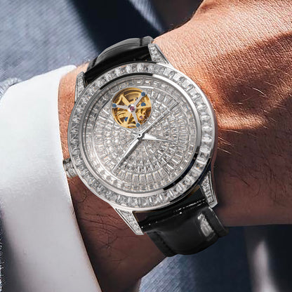 Automatic Mechanical Watch with Diamond Dial