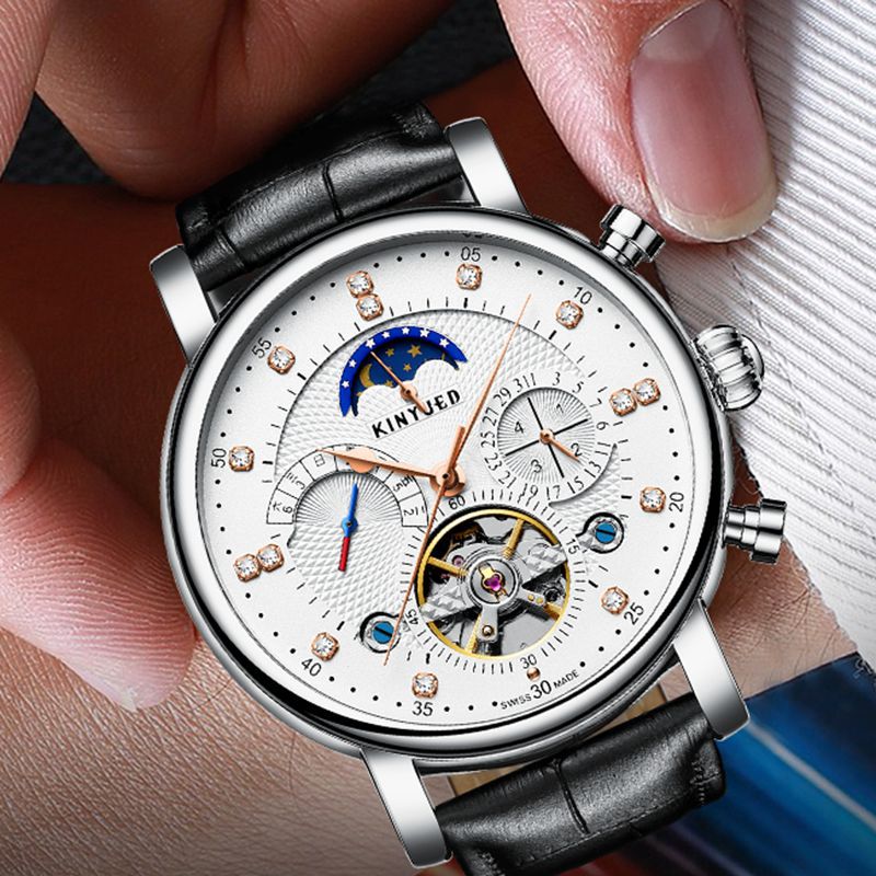 Automatic Mechanical Watch with Moon Phase