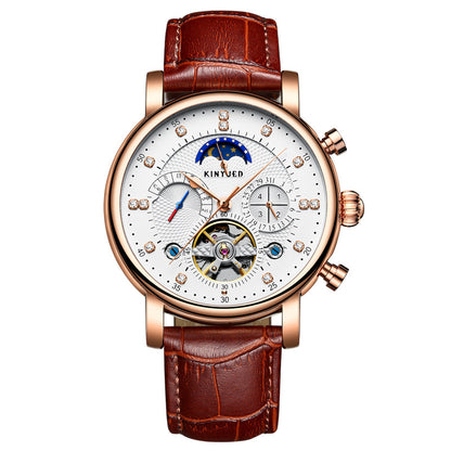 Automatic Mechanical Watch with Moon Phase