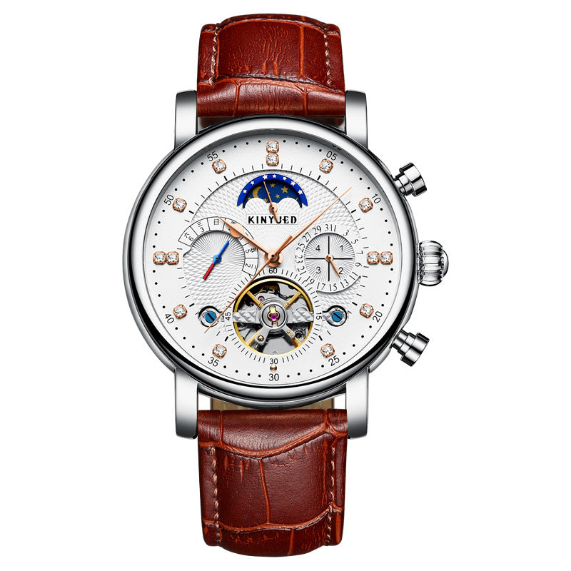 Automatic Mechanical Watch with Moon Phase