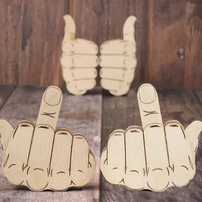 Automatic Middle Finger Wooden Toy
