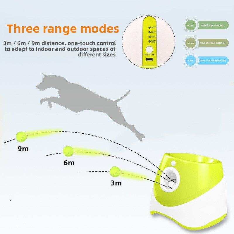 Automatic Pet Ball Thrower Machine with Elastic Launch