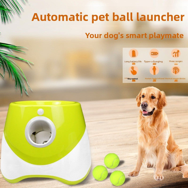 Automatic Pet Ball Throwing Machine USB Charging Interactive Toy
