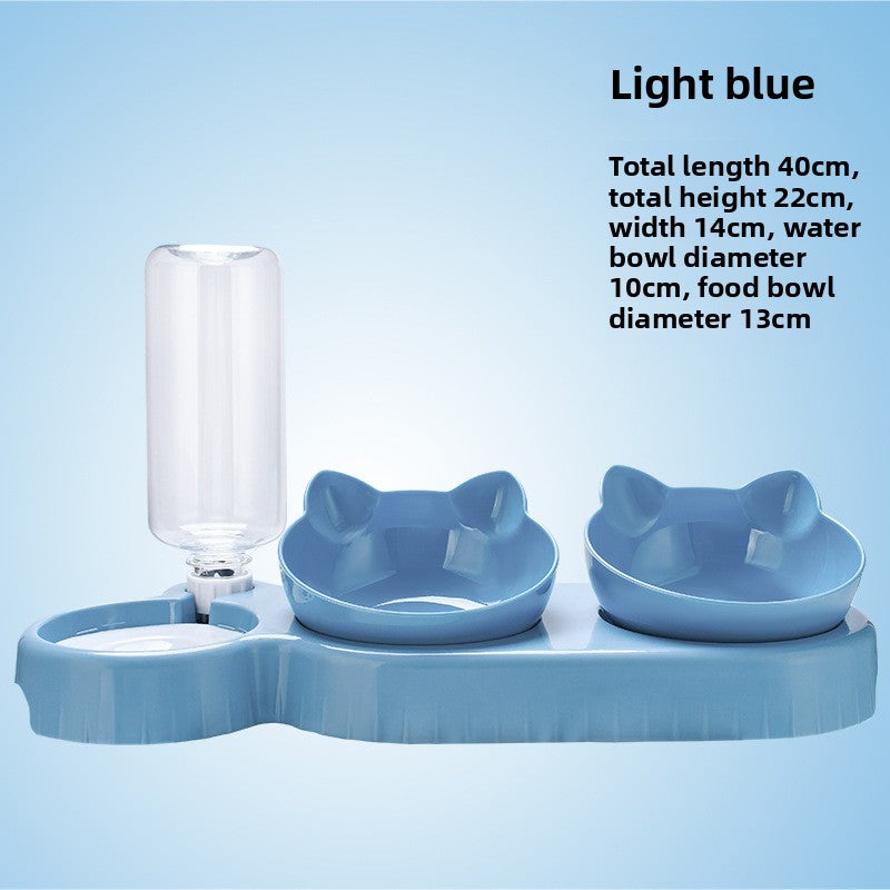 Automatic Pet Feeding Bowl with Water Dispenser