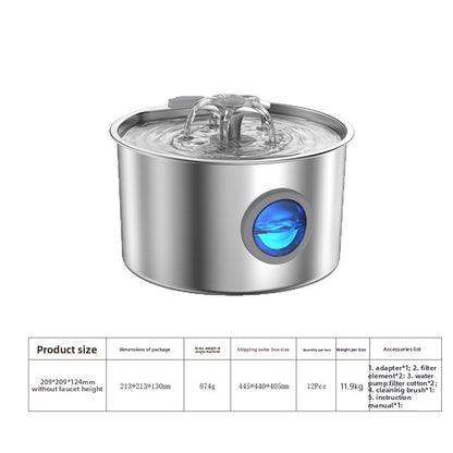 Automatic Pet Water Dispenser Stainless Steel 3.2L