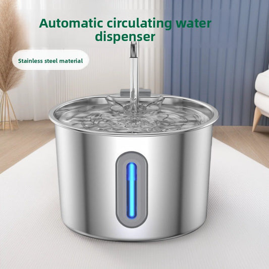 Automatic Pet Water Dispenser Stainless Steel Fountain