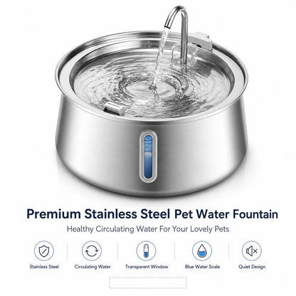 Automatic Pet Water Dispenser with Filtration and USB Power