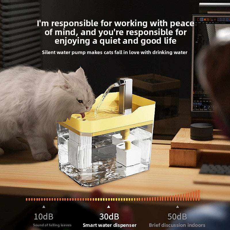 Automatic Pet Water Dispenser with Quiet Pump and Filter