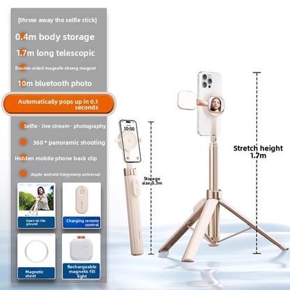 Automatic Pop-Up Bluetooth Selfie Stick with Tripod Stand