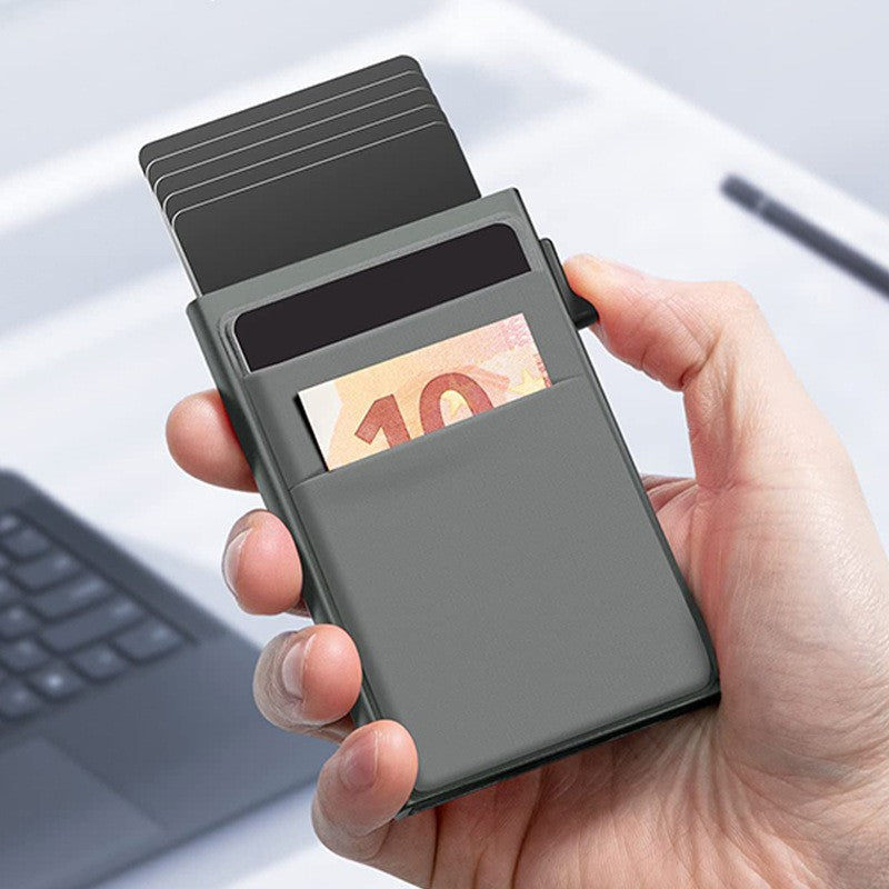 Automatic Pop-up Card Aluminum Alloy Men's Wallet