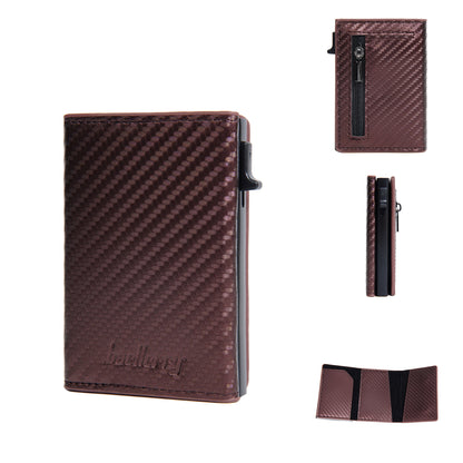 Automatic pop-up zipper carbon fiber magnetic clip for men