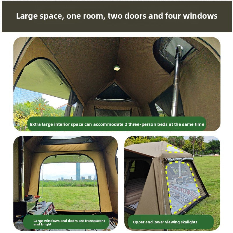 Automatic Quick-Open Camping Tent with Chimney Ventilation