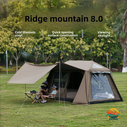 Automatic Quick-Open Camping Tent with Chimney Ventilation