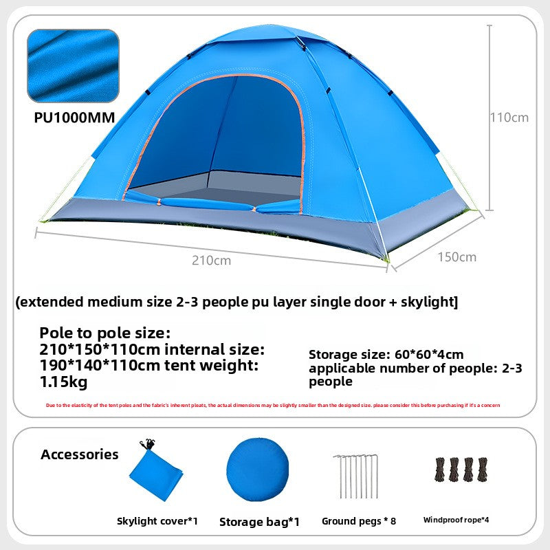 Automatic Quick Open Lightweight Camping Tent
