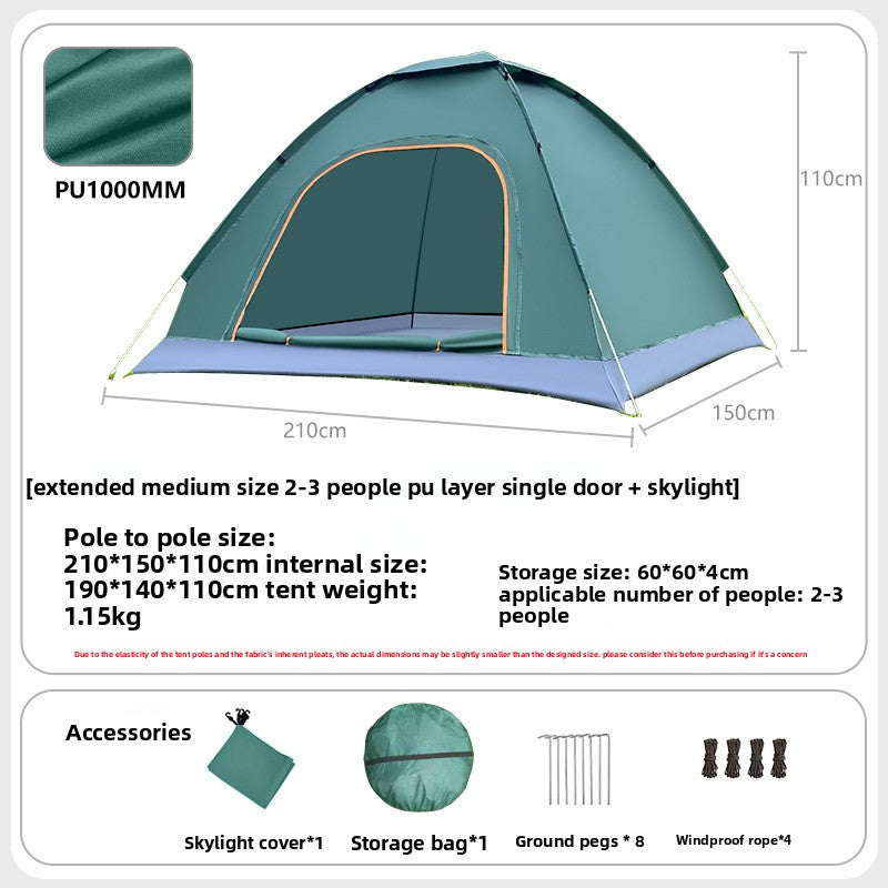 Automatic Quick Open Lightweight Camping Tent