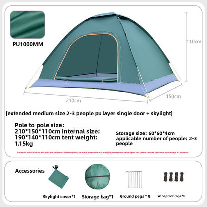 Automatic Quick Open Lightweight Camping Tent