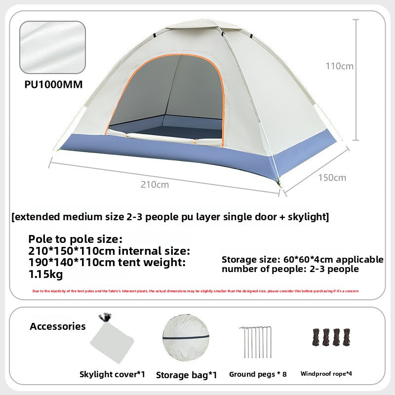 Automatic Quick Open Lightweight Camping Tent