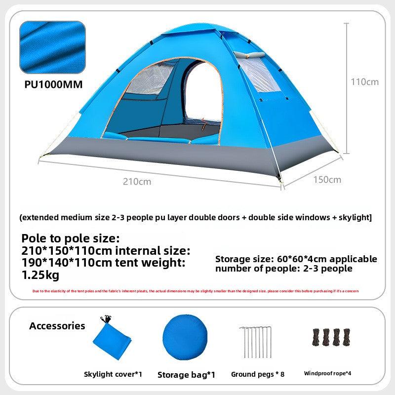 Automatic Quick Open Lightweight Camping Tent