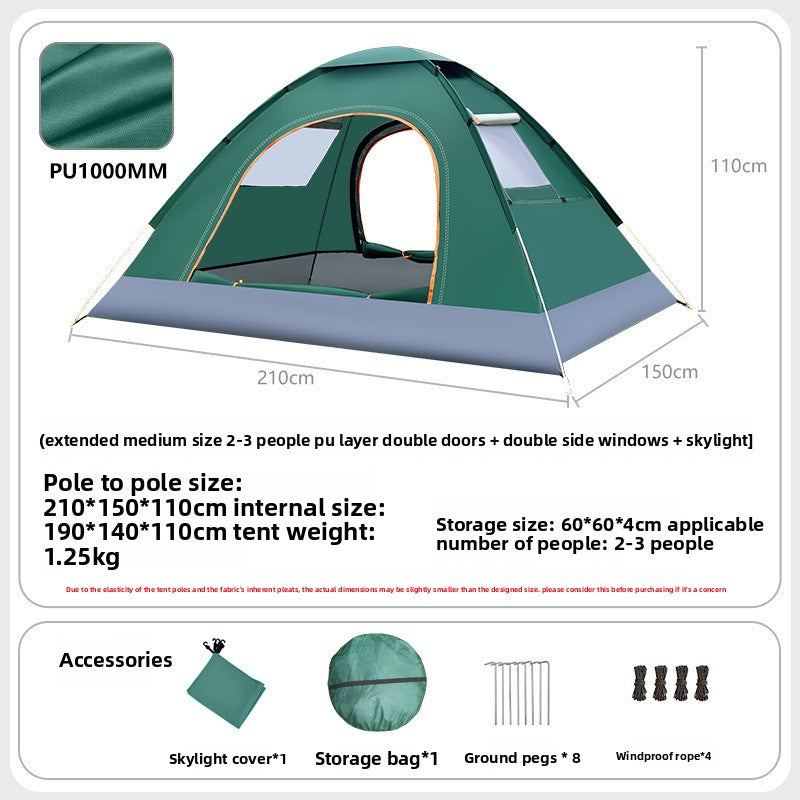 Automatic Quick Open Lightweight Camping Tent
