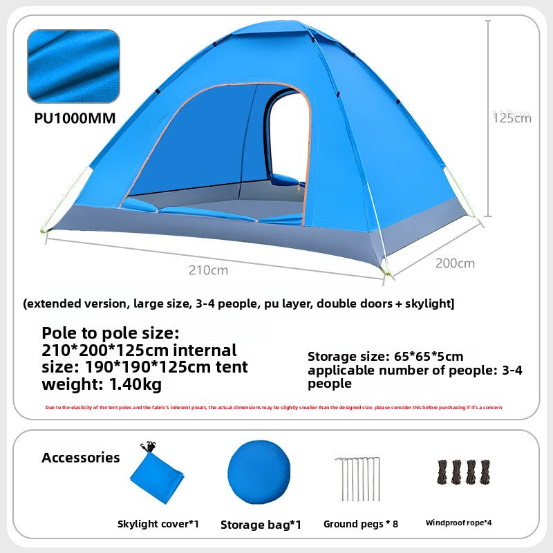 Automatic Quick Open Lightweight Camping Tent