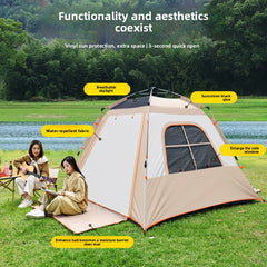 2-Person Black Coated Canopy Tent