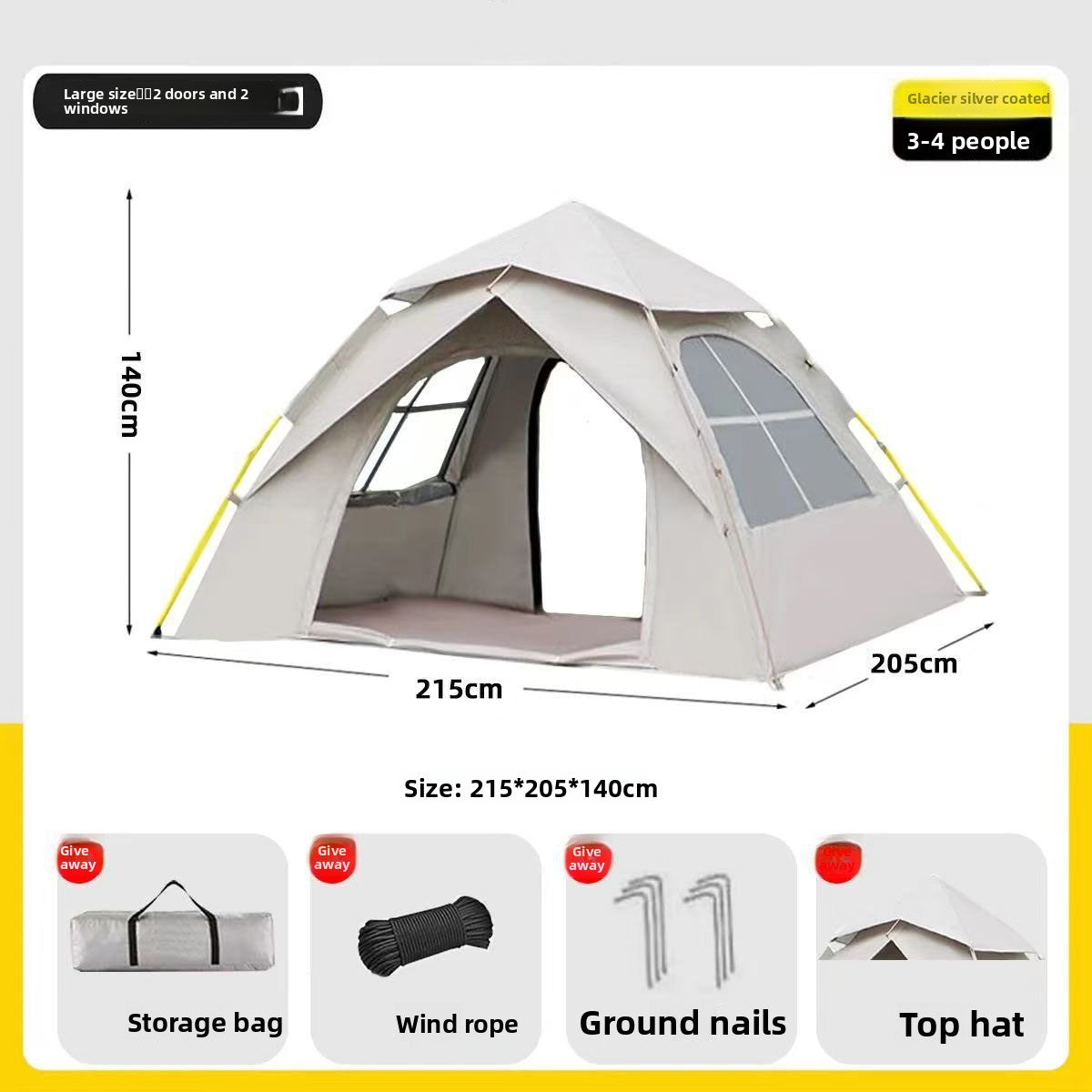 Automatic Quick Open Waterproof Camping Tent