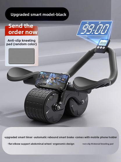 Automatic rebound abdominal exercise wheel