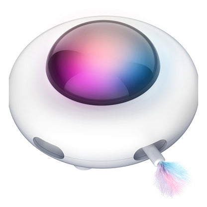 Automatic Rechargeable Cat Toy with Feather Attachments
