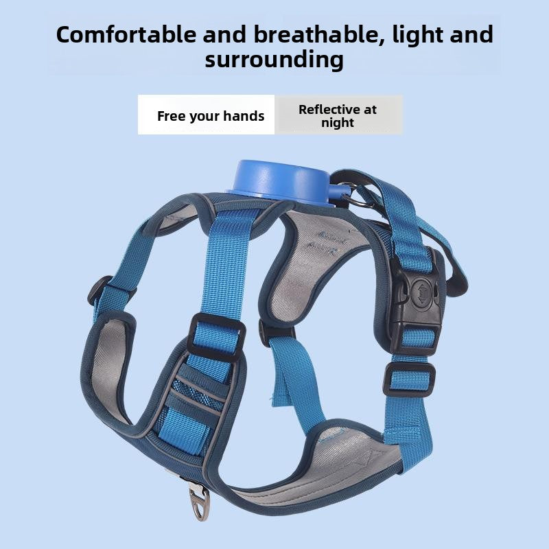Automatic Retractable Dog Harness Leash with Reflective Vest