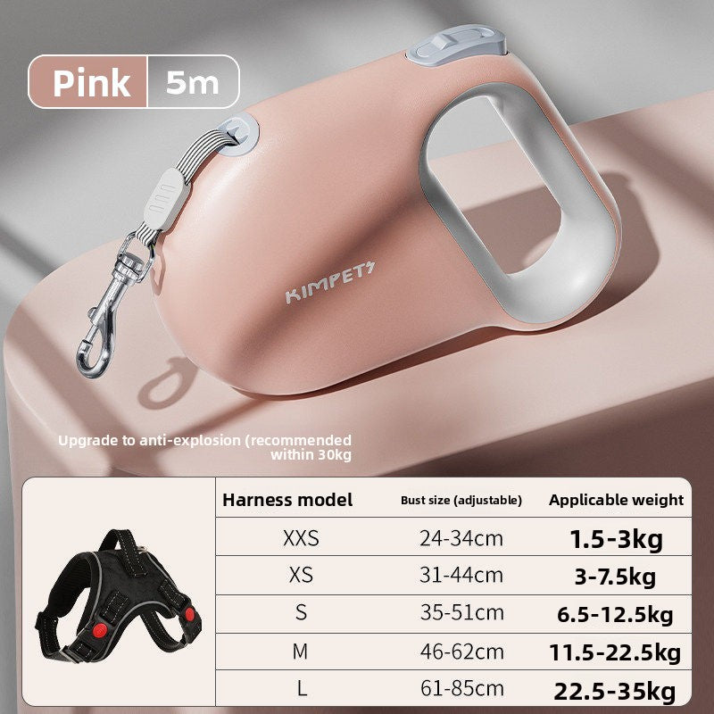 Automatic Retractable Dog Leash with Anti-Breakaway Feature