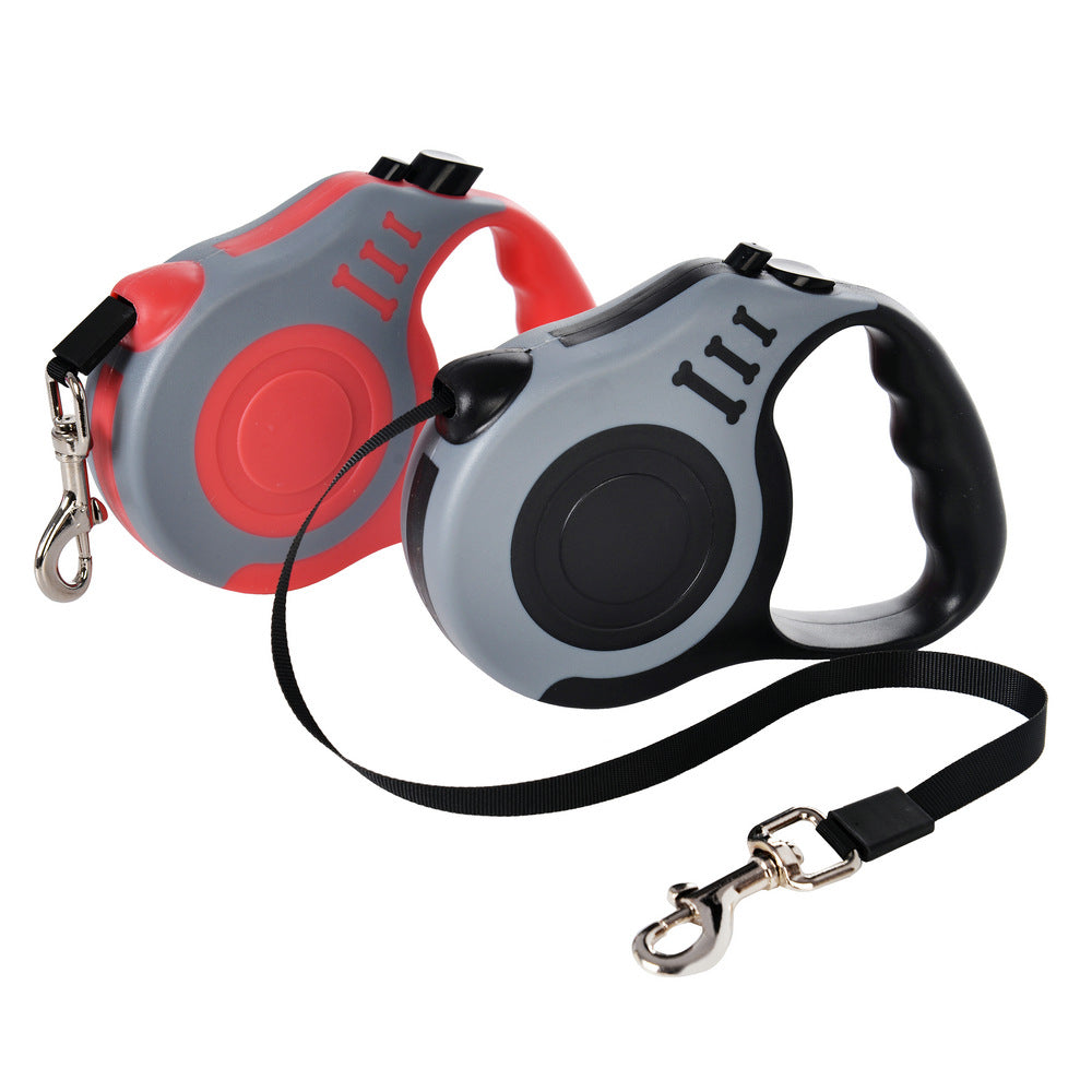 Automatic Retractable Dog Leash with Bone Handle